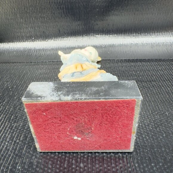 Simonelli Fontanini Carrara Marble Base Depose Italy Figurine Flamingo Dancer - Picture 7 of 9